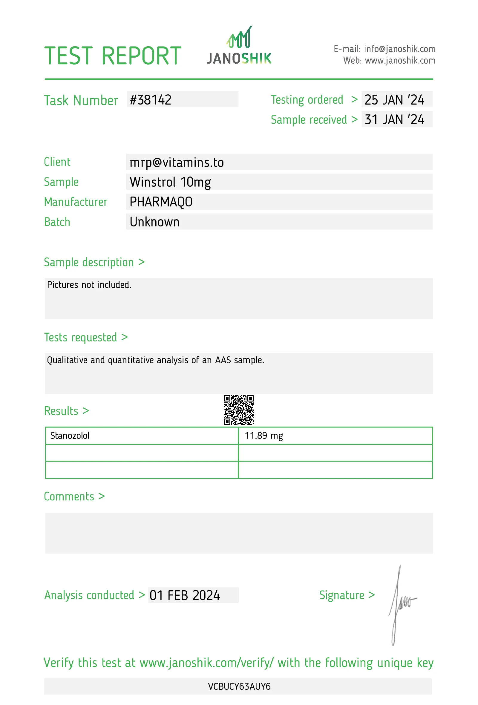 PHARMAQO - Winstrol 10MG x 100 - Image 2