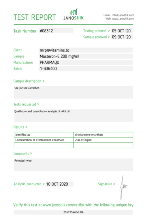 PHARMAQO - DROSTANOLONE-E 200 - Image 5